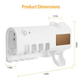 Wall Mounted Toothbrush Sanitizer Holder IR Induction UV Sanitization Rack by DailySale