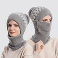 Warm Knitted Beanie Hat and Neck Warmer Set by DailySale