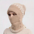 Warm Knitted Beanie Hat and Neck Warmer Set by DailySale