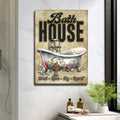 Wash Rinse Dry Repeat Bath House Sign by Tailored Canvases