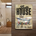 Wash Rinse Dry Repeat Bath House Sign by Tailored Canvases