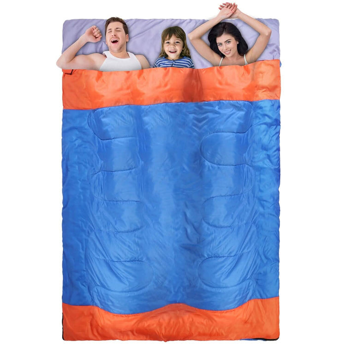 Water Resistant Camping Cotton Liner Sleeping Bag with Sack by DailySale