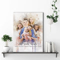Watercolor Family Portrait Sign by Tailored Canvases