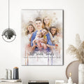Watercolor Family Portrait Sign by Tailored Canvases