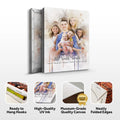 Watercolor Family Portrait Sign by Tailored Canvases