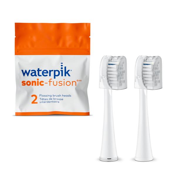 Waterpik Genuine Full Size Replacement Brush Heads with Covers for Sonic-Fusion by Price Is Right Miami