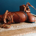 Waterproof Hand-Stitched Kids’ Boots with Flexible Sole |Chestnut by ozznekshoes