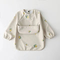 Waterproof Smock Bib | Full-Sleeve Baby & Toddler Feeding Bib by ozznekshoes