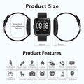 Waterproof Touch Screen Watch Heart Rate Sports Fitness Tracker by DailySale
