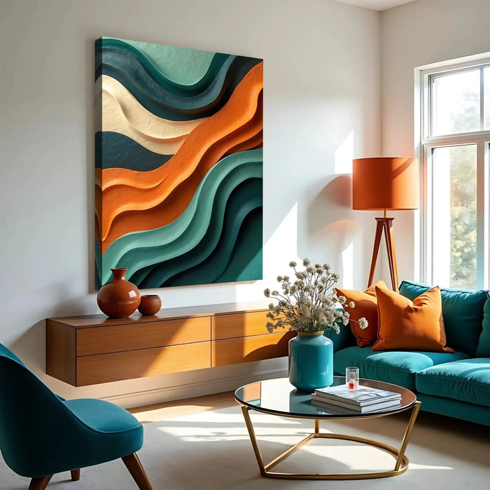 Wave Abstract Wall Art by Tailored Canvases