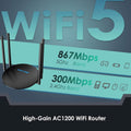 WAVLINK Wireless Router Dual Band 5GHz+2.4GHz WiFi 5 Router with 100Mbps WAN/LAN (Refurbished) by DailySale