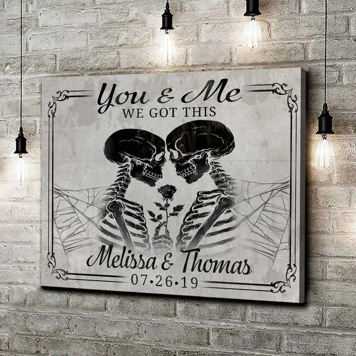 We Got This Skeleton Couple Sign V by Tailored Canvases