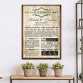 Wedding Anniversary Chronicle Sign by Tailored Canvases