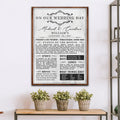 Wedding Anniversary Chronicle Sign by Tailored Canvases