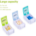 2-Pack: Weekly Pill Organizer Detachable, Sukuos Large Daily Pill Cases by DailySale