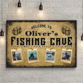 Welcome Fishing Cave Sign by Tailored Canvases