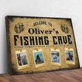 Welcome Fishing Cave Sign by Tailored Canvases