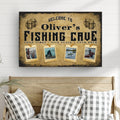 Welcome Fishing Cave Sign by Tailored Canvases