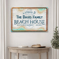 Welcome To Family Beach House Sign II by Tailored Canvases