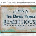 Welcome To Family Beach House Sign II by Tailored Canvases