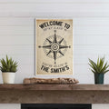 Welcome To Family Home Coordinates Sign by Tailored Canvases