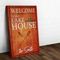 Welcome To Our Lake House Sign by Tailored Canvases