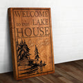 Welcome To Our Lake House Sign by Tailored Canvases
