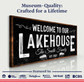 Welcome To Our Lakehouse Sign II by Tailored Canvases