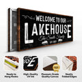 Welcome To Our Lakehouse Sign II by Tailored Canvases