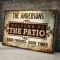 Welcome To The Patio Sign by Tailored Canvases