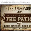 Welcome To The Patio Sign by Tailored Canvases