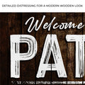 Welcome To The Patio Sign by Tailored Canvases