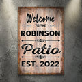 Welcome To The Patio Sign IV by Tailored Canvases