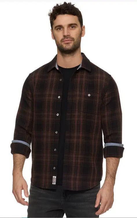 WESTCHESTER BRUSHED WAFFLE SHIRT JACKET by Boutique 23