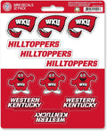 Western Kentucky University Hilltoppers 12-Piece Mini Decal Sticker Set, 5x6 Inch Sheet, Gift for football fans for any hard surfaces around home, automotive, personal items by Fielders Choice