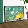 When Life Gives You Lemons Old Rustic Paper Sign by Tailored Canvases