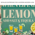 When Life Gives You Lemons Old Rustic Paper Sign by Tailored Canvases