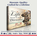 Where Life Points In Every Direction Beach Family Names Sign by Tailored Canvases