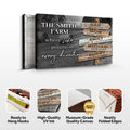Where Life Points In Every Direction Family Farm Names Sign by Tailored Canvases