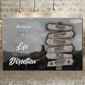 Where Life Points In Every Direction Family Farm Names Sign II by Tailored Canvases