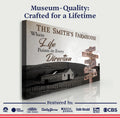 Where Life Points In Every Direction Family Farmhouse Names Sign by Tailored Canvases