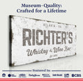 Whiskey And Wine Bar Sign by Tailored Canvases