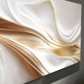 White and Gold Abstract Wall Art by Tailored Canvases