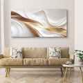 White and Gold Abstract Wall Art by Tailored Canvases