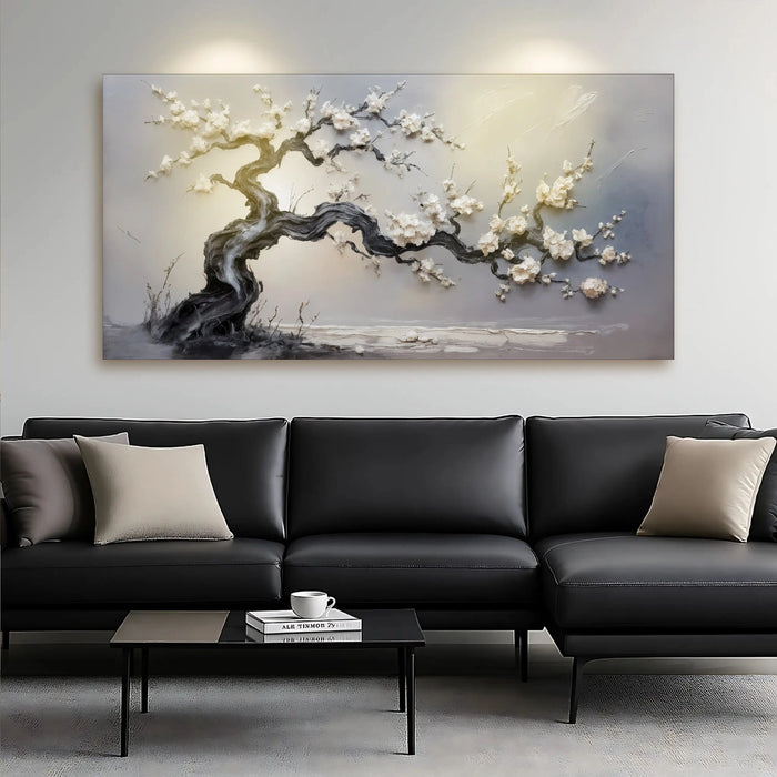White Blossom Wall Art by Tailored Canvases