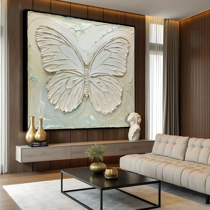 White Butterfly Wall Art by Tailored Canvases