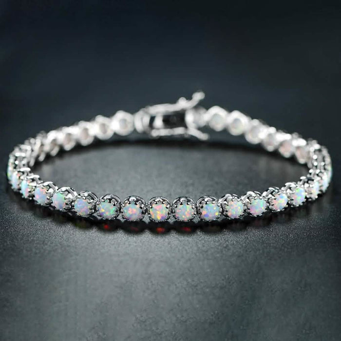 White Fire Opal Tennis Bracelet by DailySale
