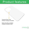 White Glass Spare Inserts for Sublimation Cases Compatible with iPhone - Wireless Charging Compatible by INNOSUB USA