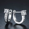 White Gold Plated Swarovski Elements Crystal Huggie