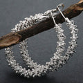 White Gold Roc Hoop Dangle Earrings by DailySale